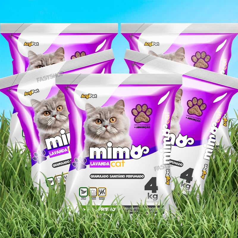 Areia para Gato Fardo Com 5 Pacotes de 4kg