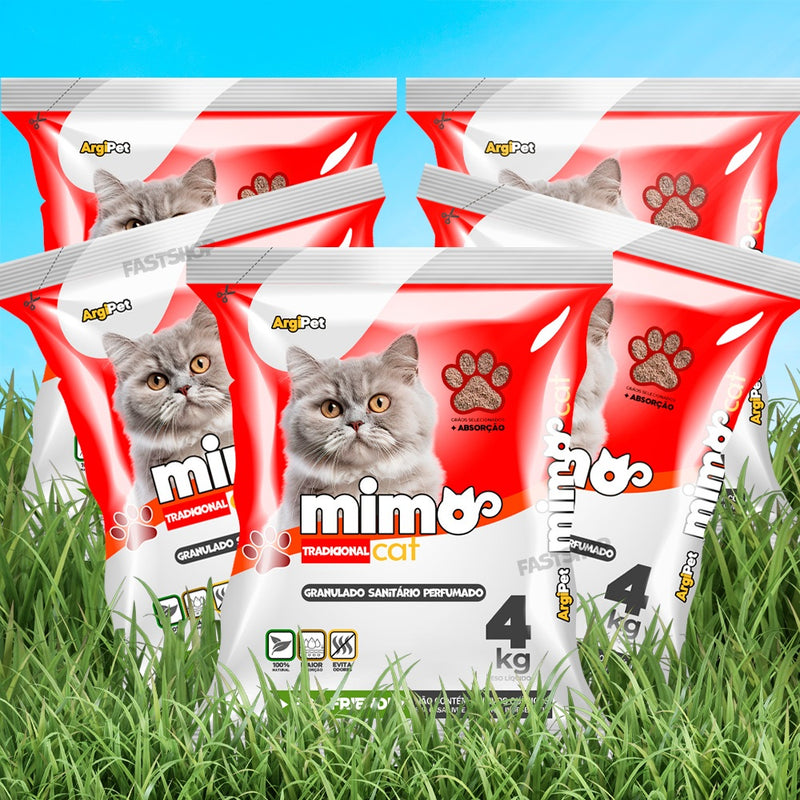 Areia para Gato Fardo Com 5 Pacotes de 4kg