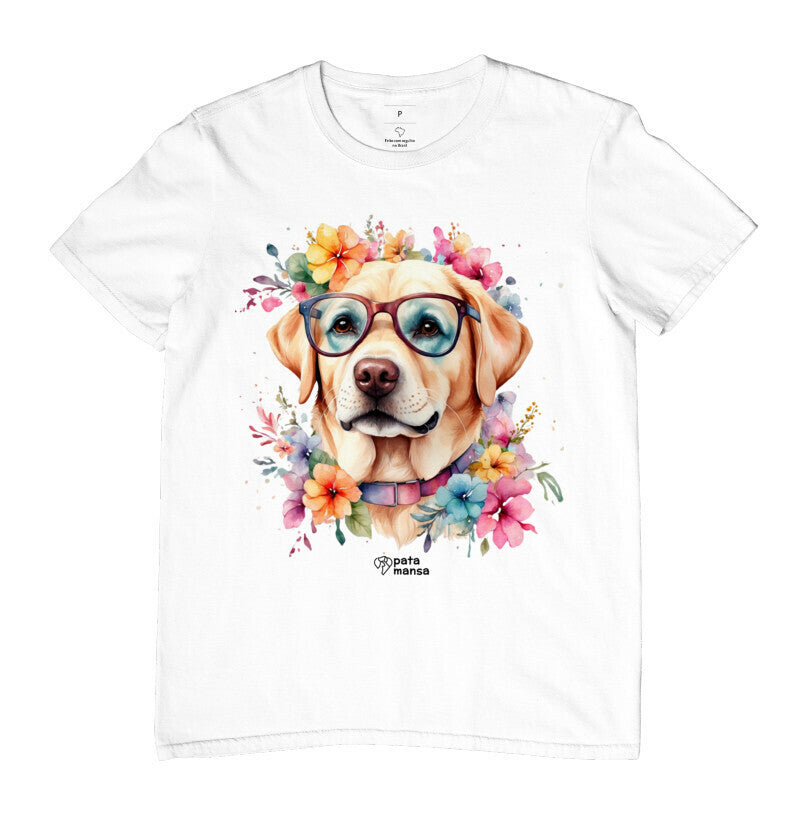 Camiseta Labrador Flowers