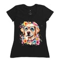 Camiseta Labrador Flowers